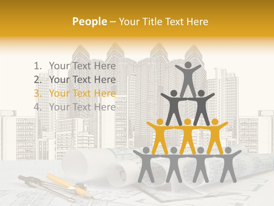 Draw Writing Instrument Estate PowerPoint Template