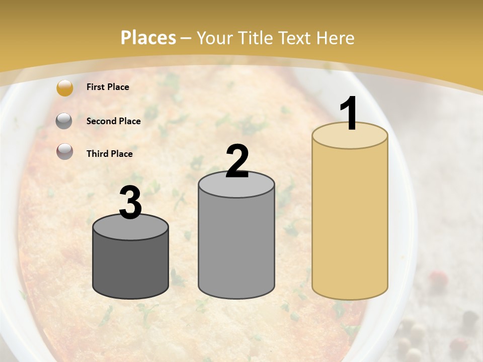 A Dish Of Food On A Table With Tomatoes And Parsley PowerPoint Template