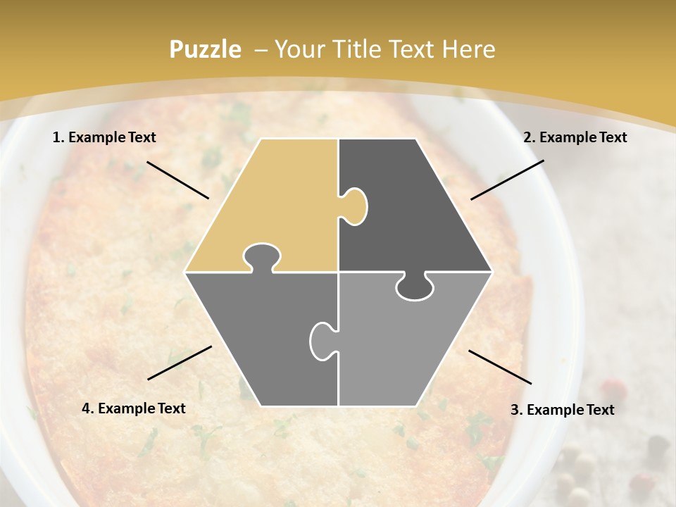 A Dish Of Food On A Table With Tomatoes And Parsley PowerPoint Template