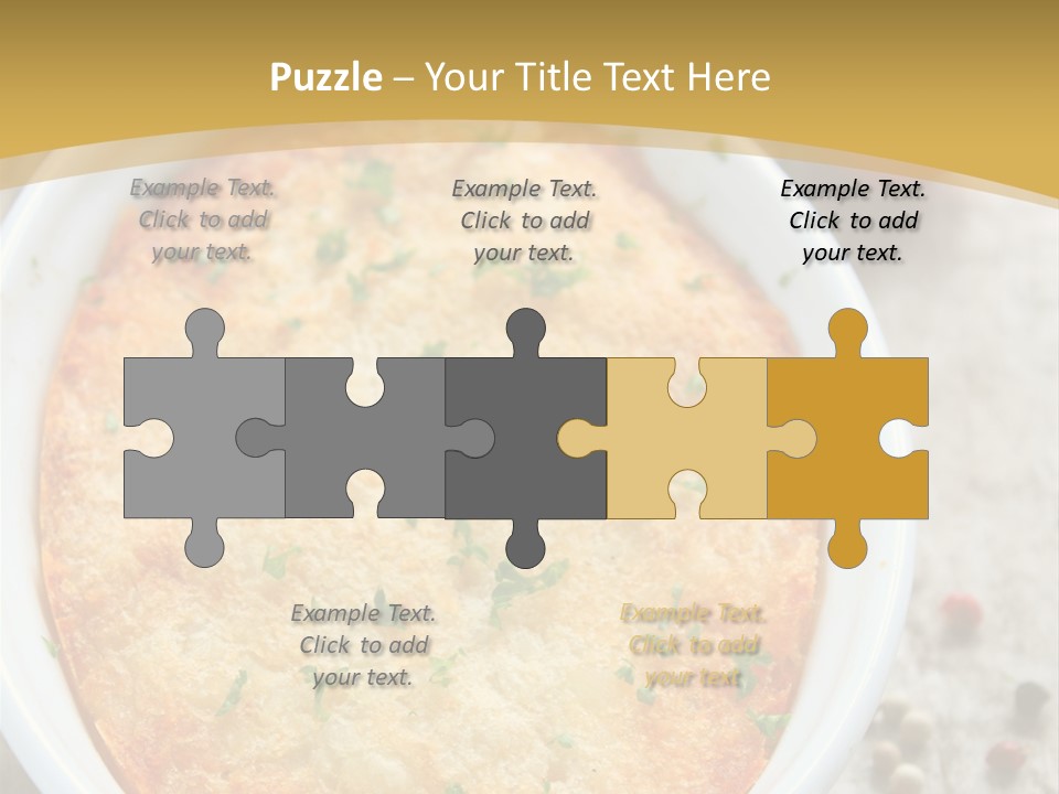 A Dish Of Food On A Table With Tomatoes And Parsley PowerPoint Template