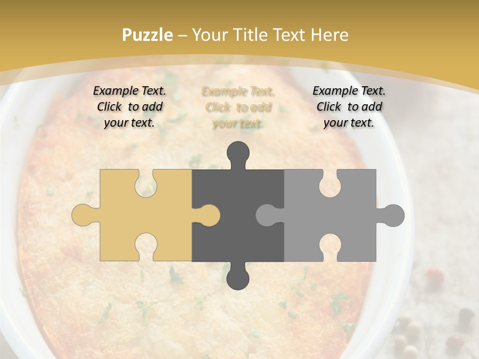 A Dish Of Food On A Table With Tomatoes And Parsley PowerPoint Template