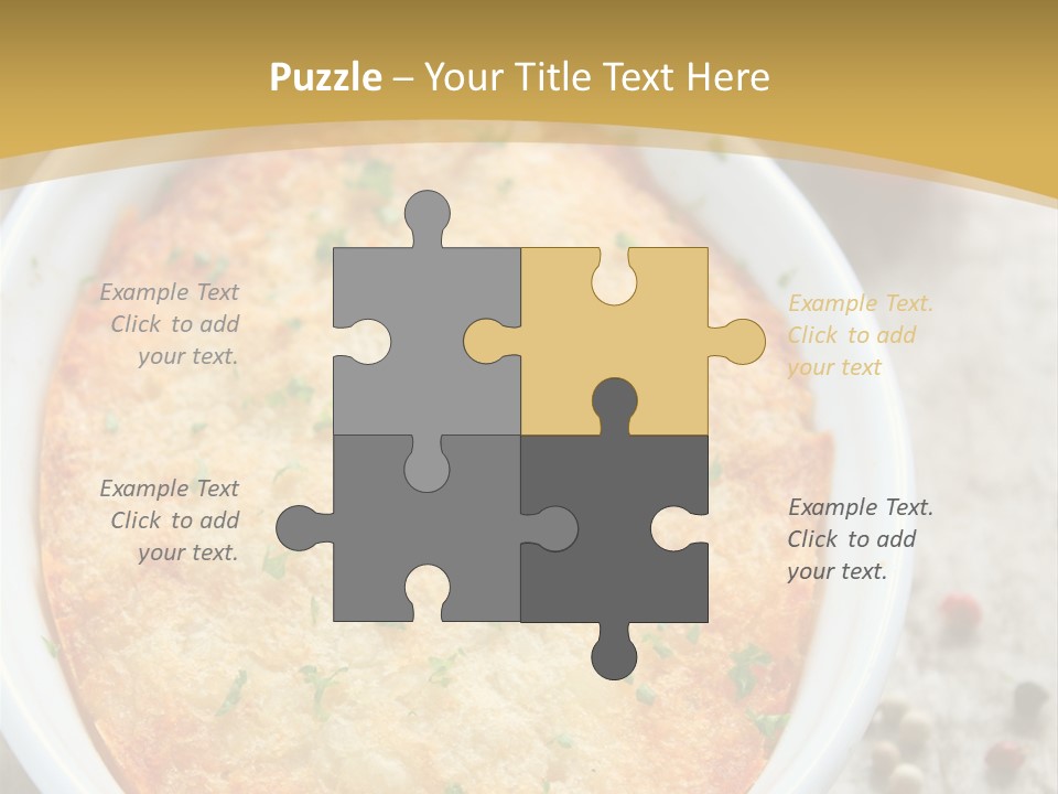 A Dish Of Food On A Table With Tomatoes And Parsley PowerPoint Template