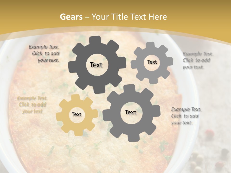 A Dish Of Food On A Table With Tomatoes And Parsley PowerPoint Template