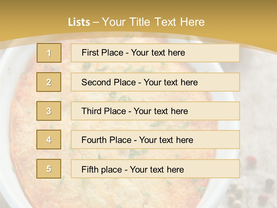 A Dish Of Food On A Table With Tomatoes And Parsley PowerPoint Template