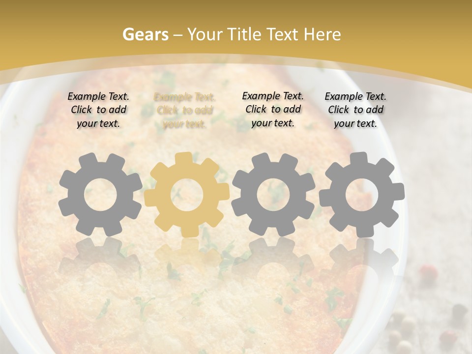 A Dish Of Food On A Table With Tomatoes And Parsley PowerPoint Template