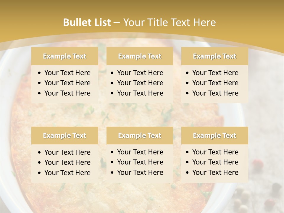 A Dish Of Food On A Table With Tomatoes And Parsley PowerPoint Template