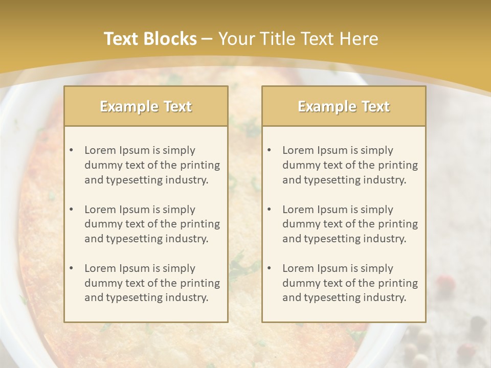A Dish Of Food On A Table With Tomatoes And Parsley PowerPoint Template