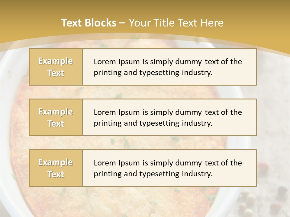 A Dish Of Food On A Table With Tomatoes And Parsley PowerPoint Template