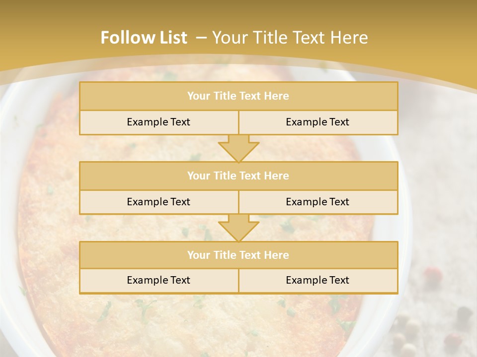 A Dish Of Food On A Table With Tomatoes And Parsley PowerPoint Template