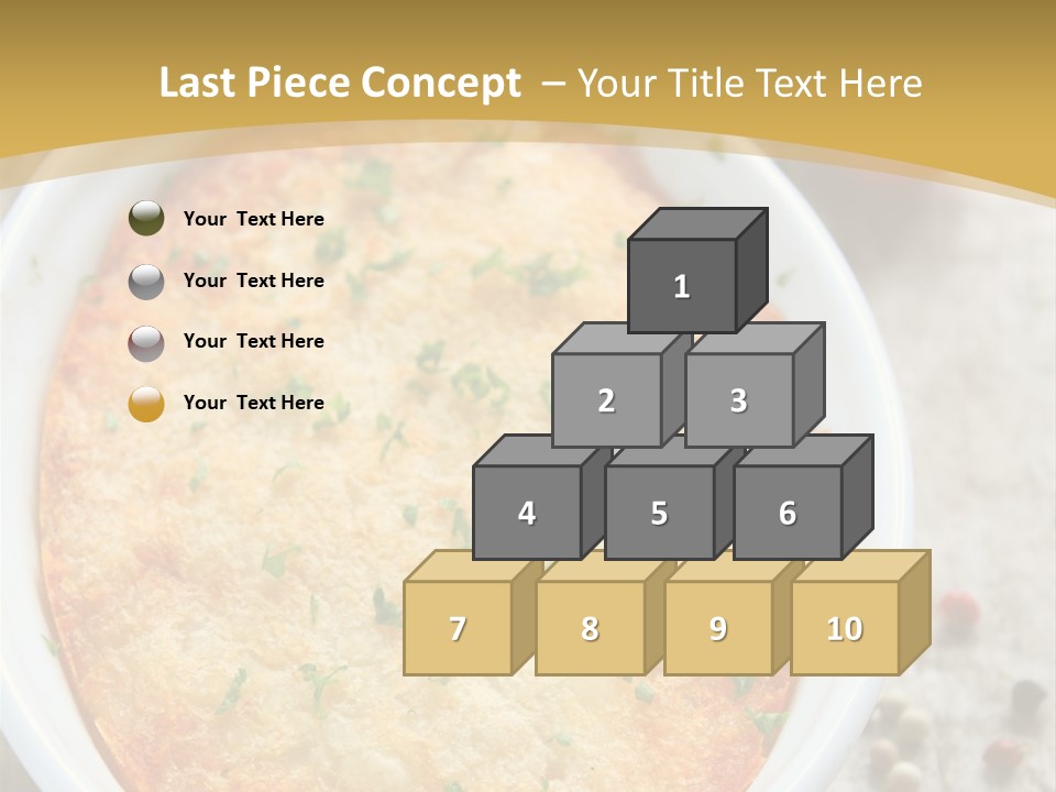 A Dish Of Food On A Table With Tomatoes And Parsley PowerPoint Template