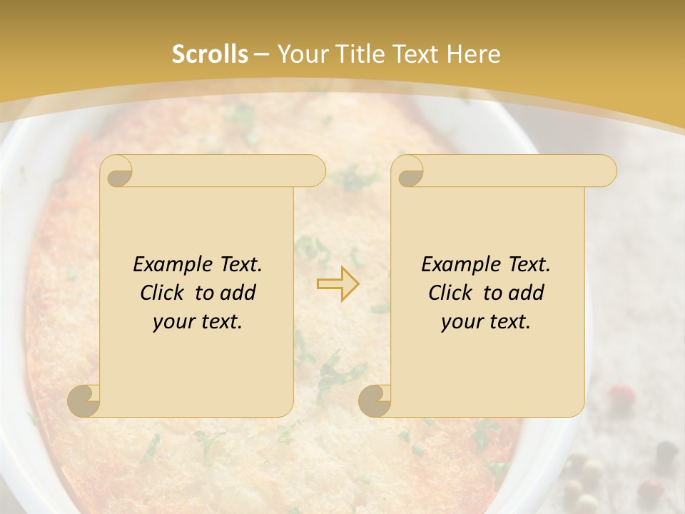 A Dish Of Food On A Table With Tomatoes And Parsley PowerPoint Template