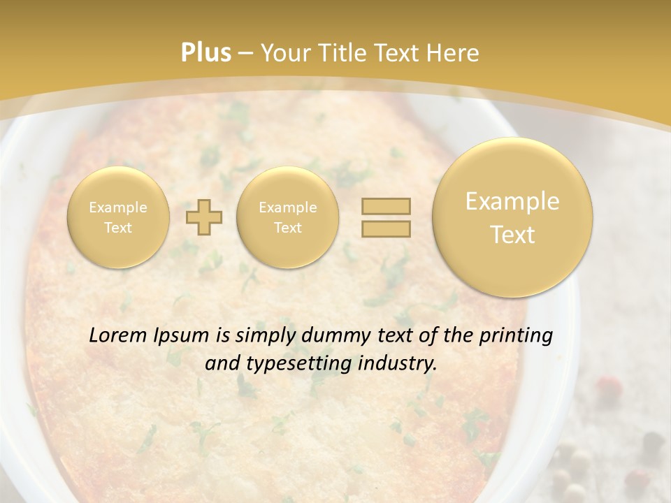 A Dish Of Food On A Table With Tomatoes And Parsley PowerPoint Template
