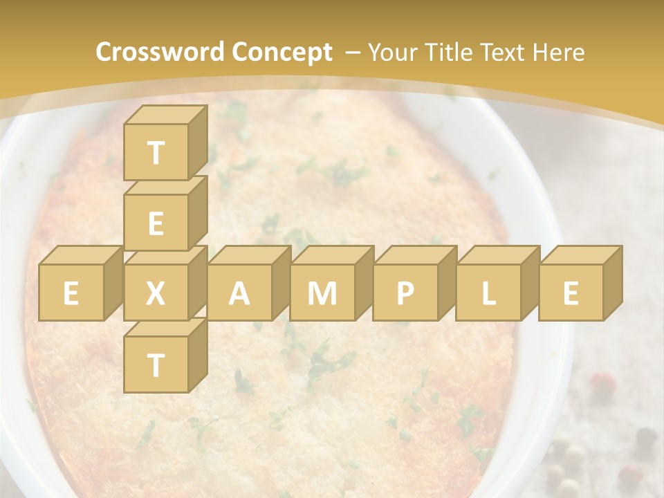 A Dish Of Food On A Table With Tomatoes And Parsley PowerPoint Template