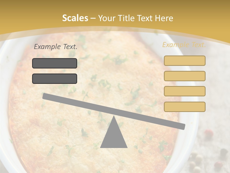 A Dish Of Food On A Table With Tomatoes And Parsley PowerPoint Template