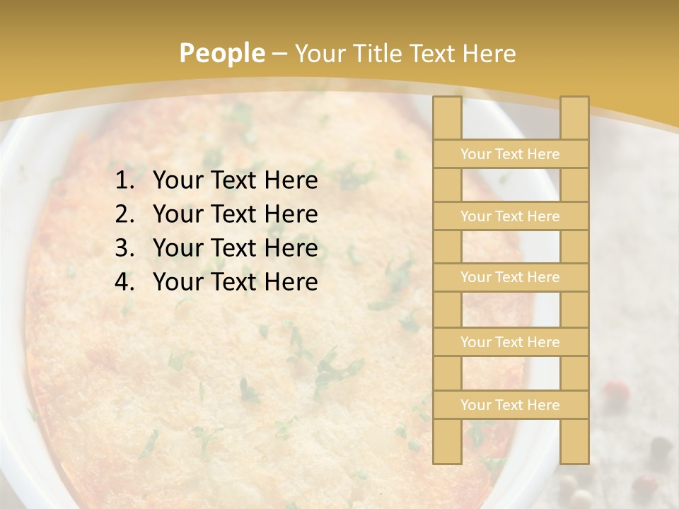 A Dish Of Food On A Table With Tomatoes And Parsley PowerPoint Template