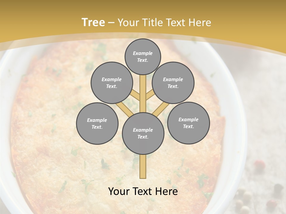 A Dish Of Food On A Table With Tomatoes And Parsley PowerPoint Template