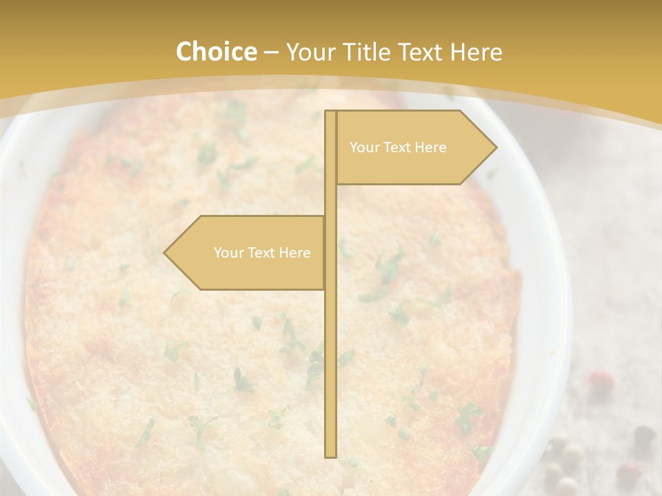 A Dish Of Food On A Table With Tomatoes And Parsley PowerPoint Template