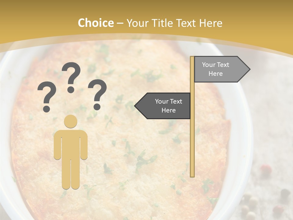 A Dish Of Food On A Table With Tomatoes And Parsley PowerPoint Template