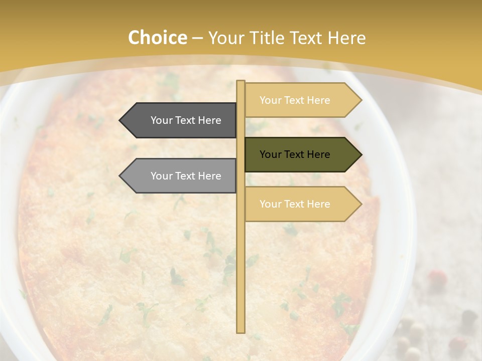 A Dish Of Food On A Table With Tomatoes And Parsley PowerPoint Template