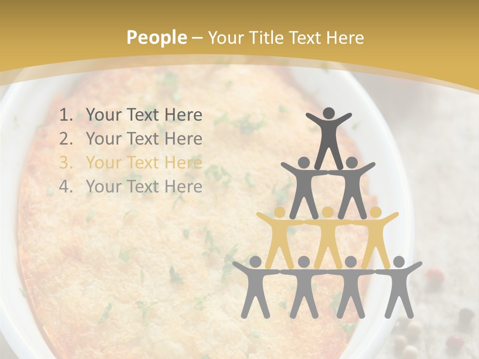 A Dish Of Food On A Table With Tomatoes And Parsley PowerPoint Template