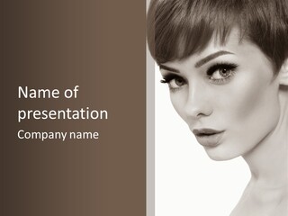 White Background Sixties Femininity PowerPoint Template