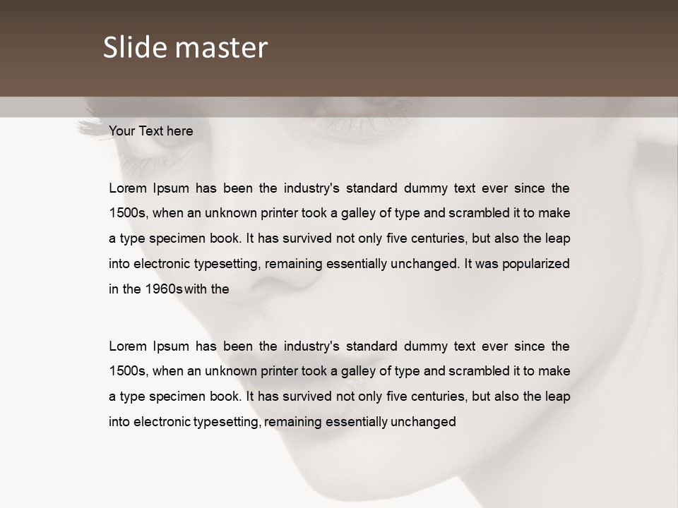 White Background Sixties Femininity PowerPoint Template