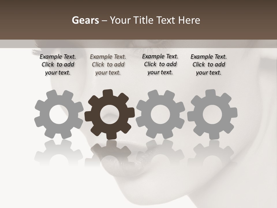 White Background Sixties Femininity PowerPoint Template