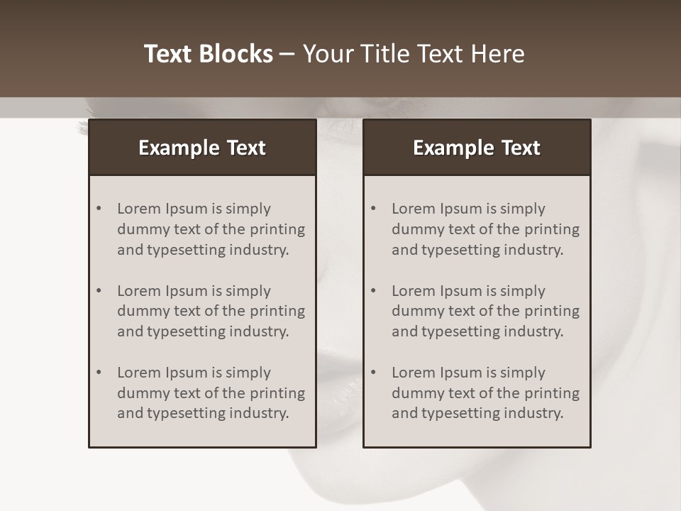 White Background Sixties Femininity PowerPoint Template
