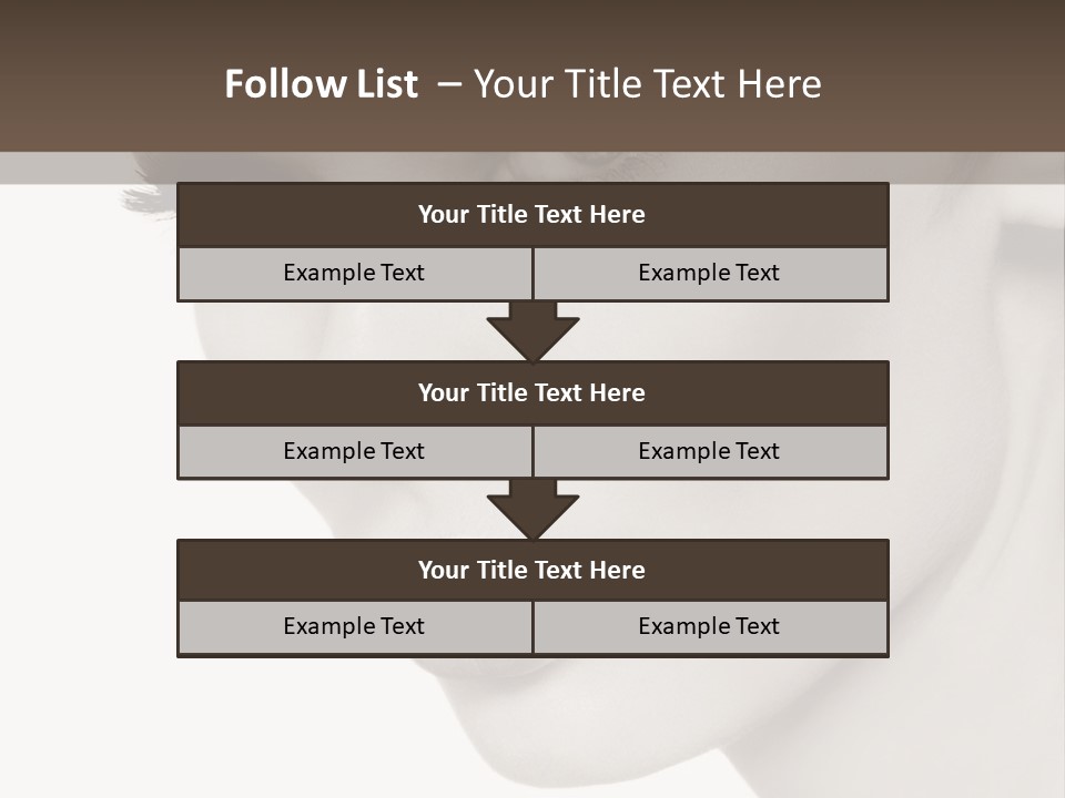 White Background Sixties Femininity PowerPoint Template