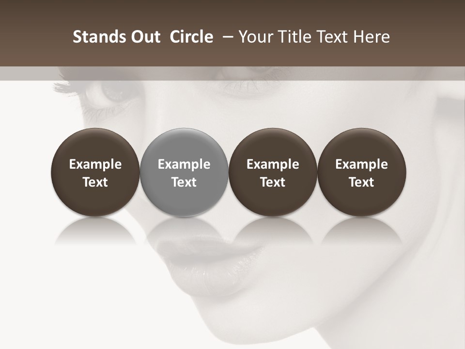 White Background Sixties Femininity PowerPoint Template