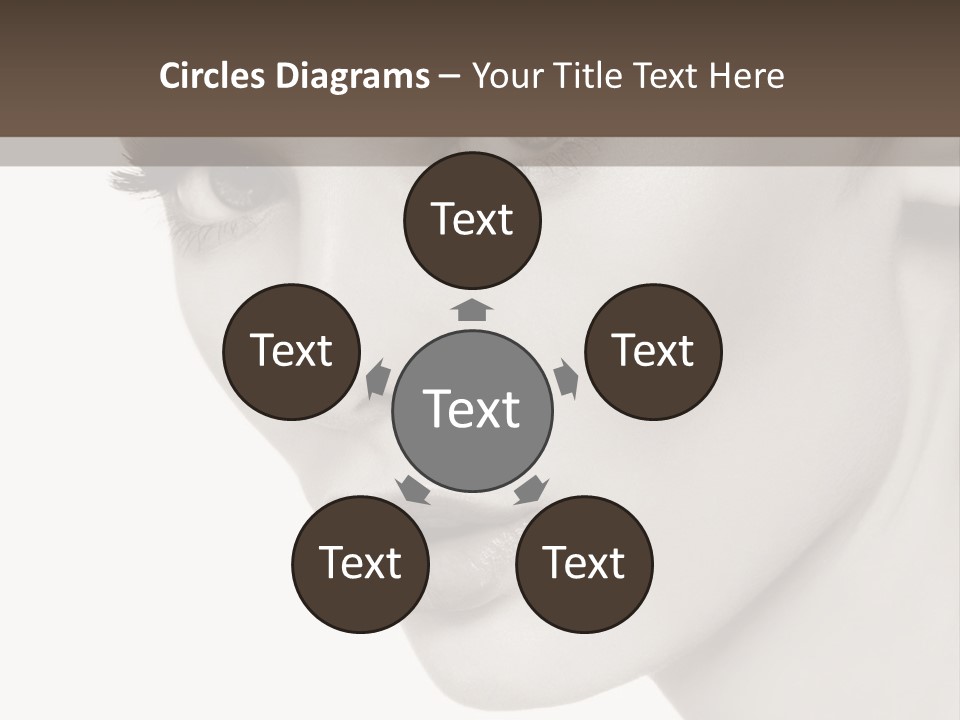 White Background Sixties Femininity PowerPoint Template