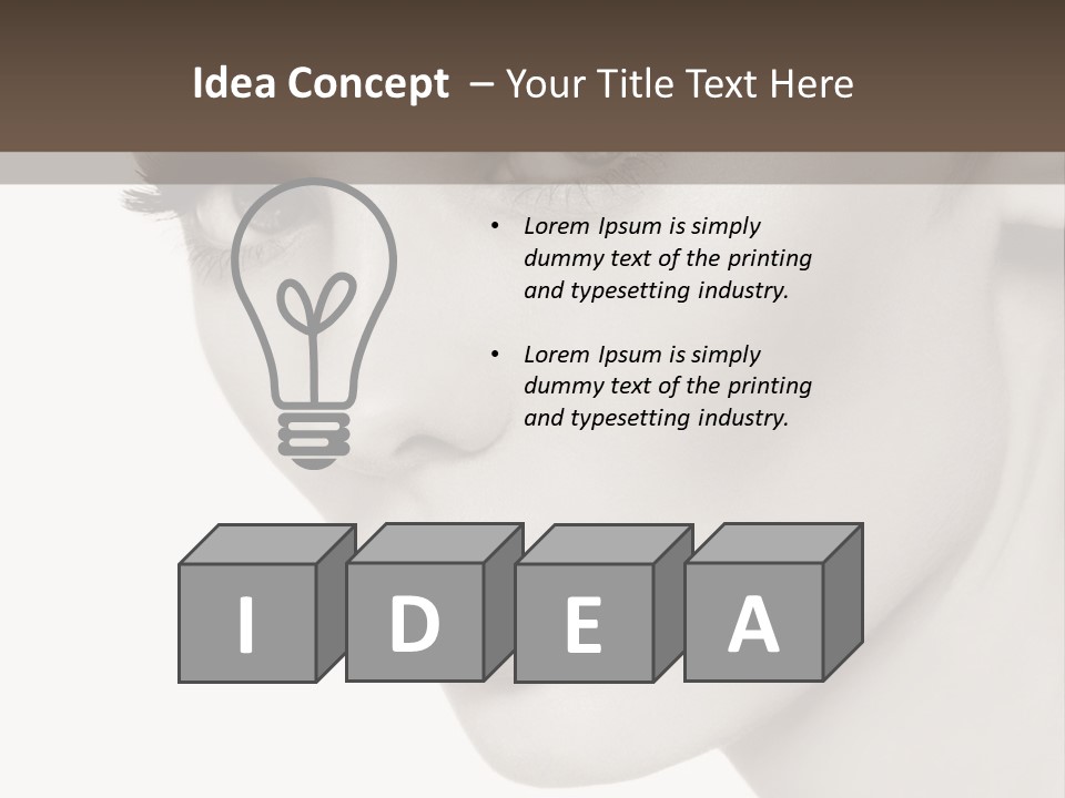 White Background Sixties Femininity PowerPoint Template