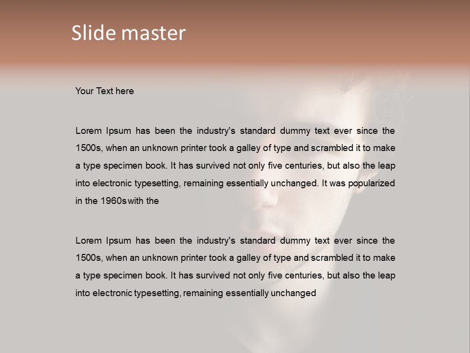 Alone Looking Sadly Boy PowerPoint Template