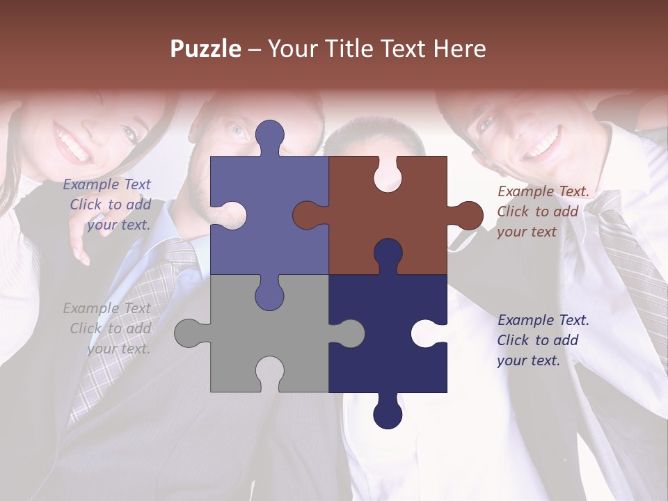 Team Happy Success PowerPoint Template