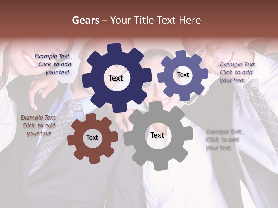 Team Happy Success PowerPoint Template