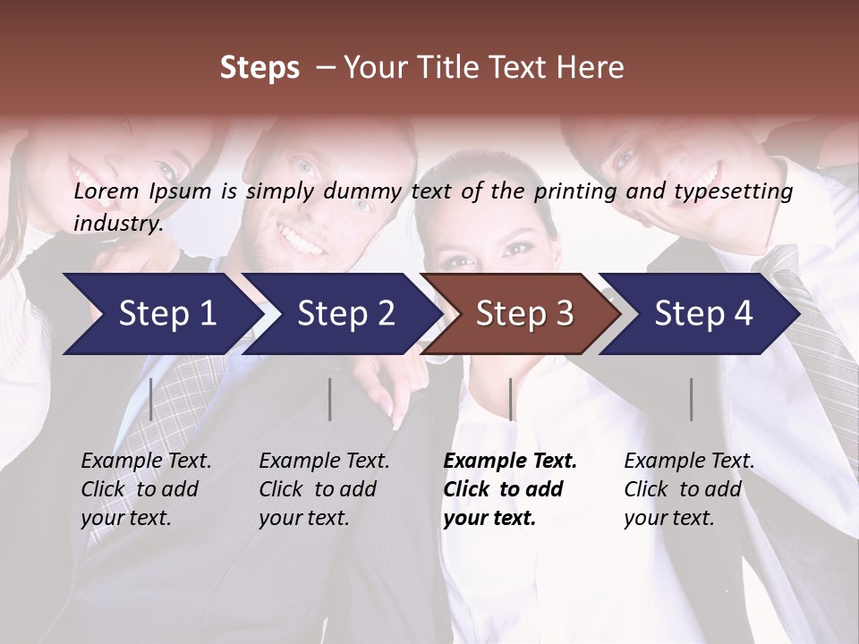 Team Happy Success PowerPoint Template