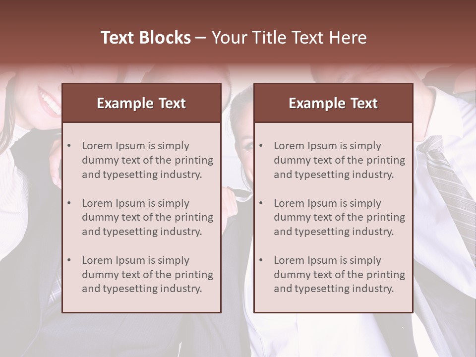 Team Happy Success PowerPoint Template