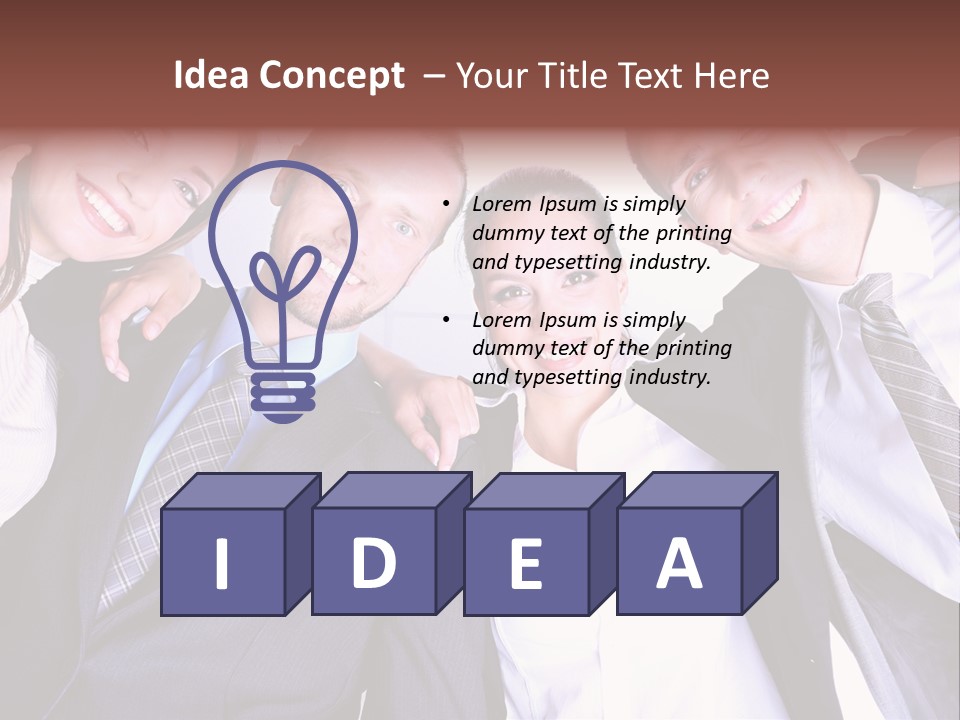 Team Happy Success PowerPoint Template