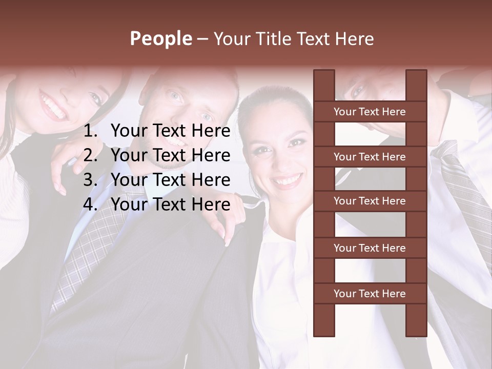 Team Happy Success PowerPoint Template
