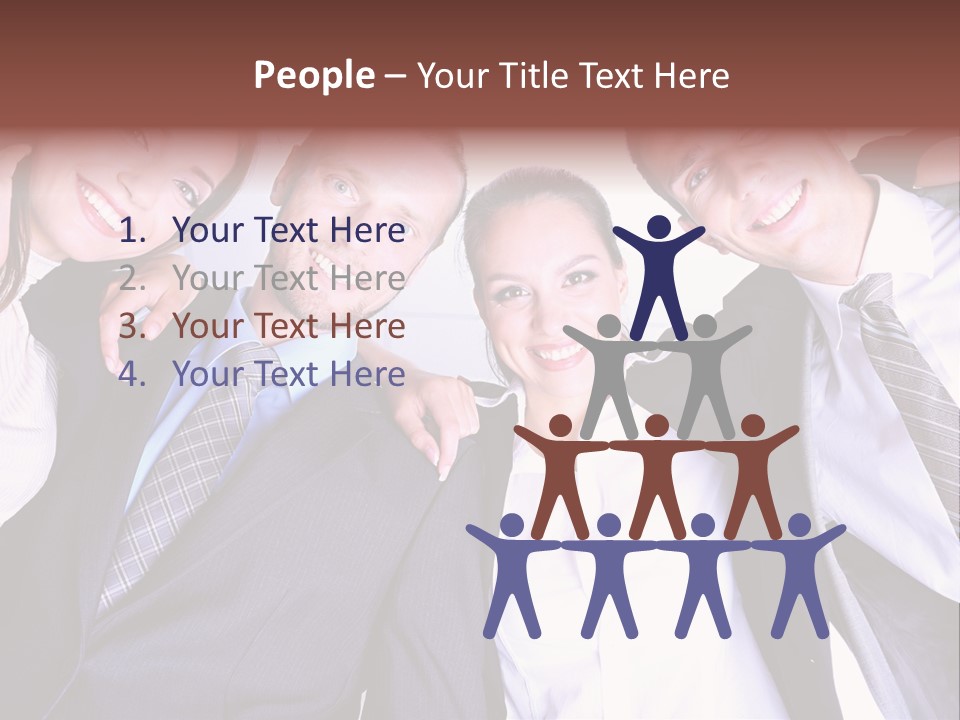 Team Happy Success PowerPoint Template