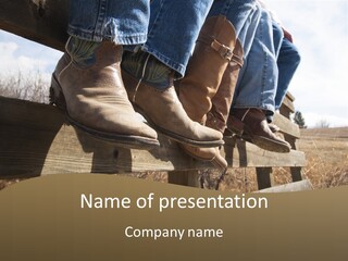 Dirt Blue Western PowerPoint Template