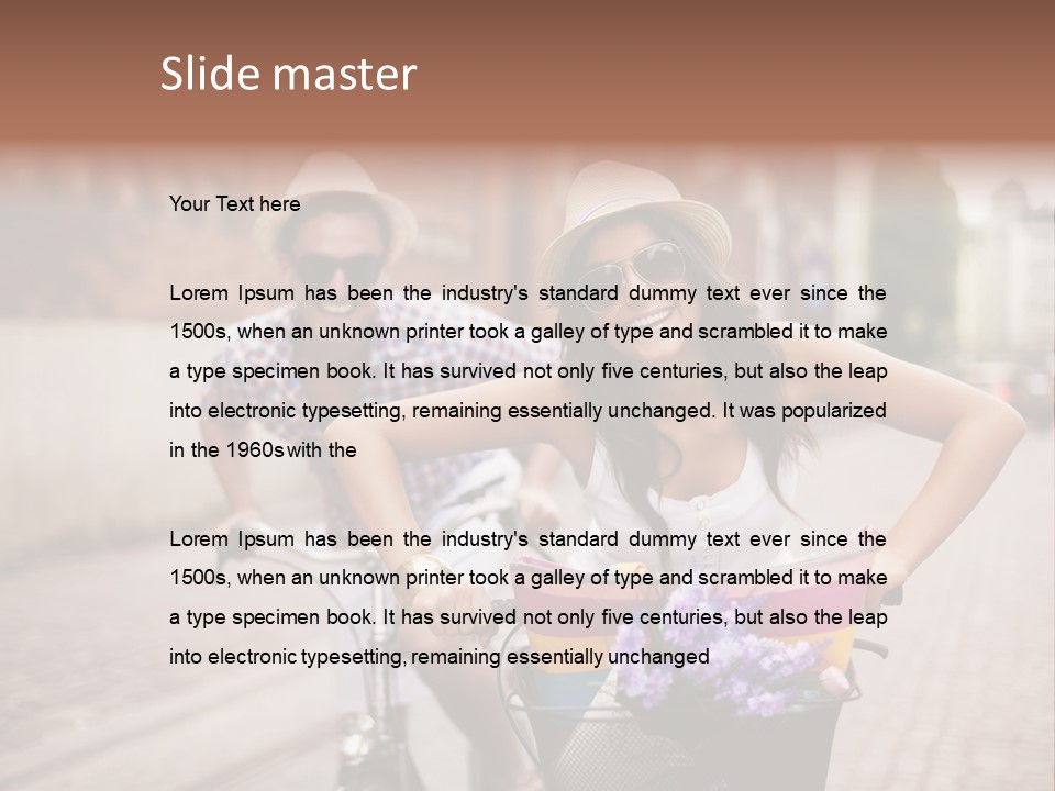 Young  Flower Looking PowerPoint Template