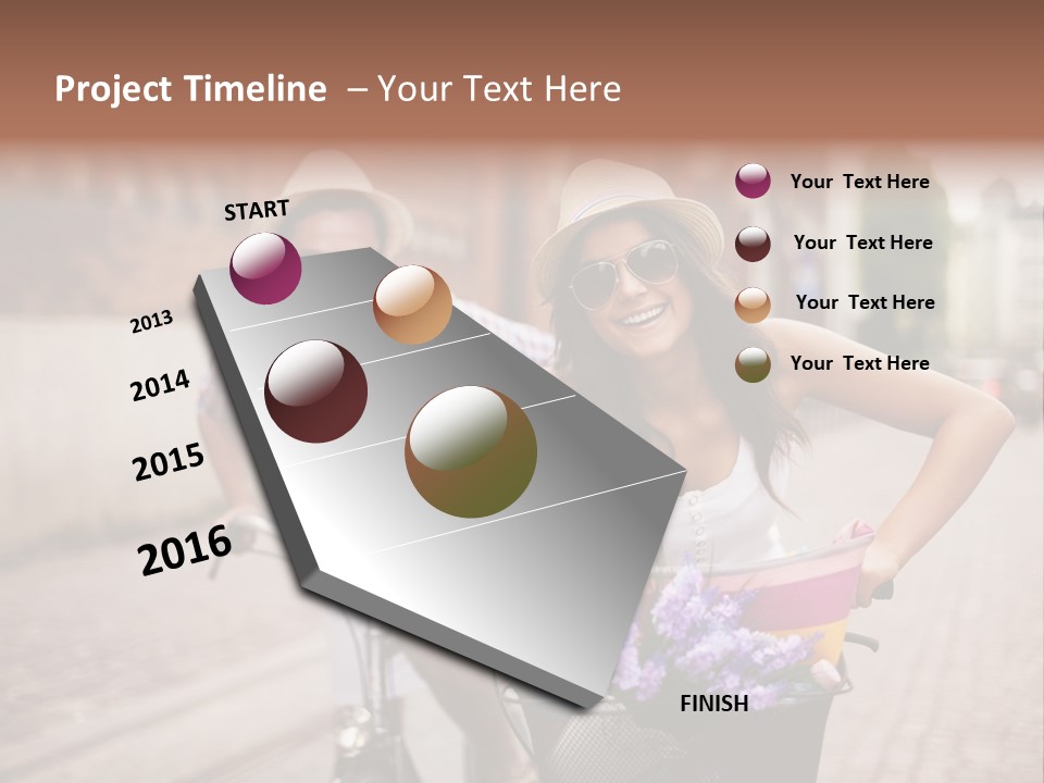 Young  Flower Looking PowerPoint Template