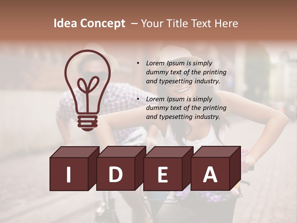 Young  Flower Looking PowerPoint Template