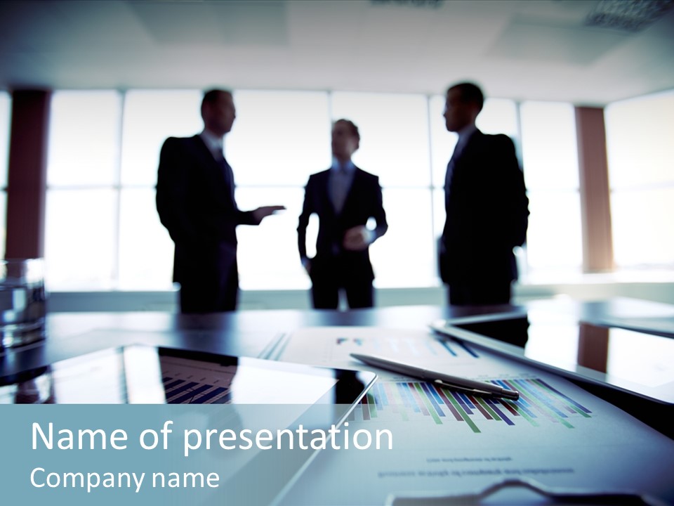 Foreground Computers Person PowerPoint Template