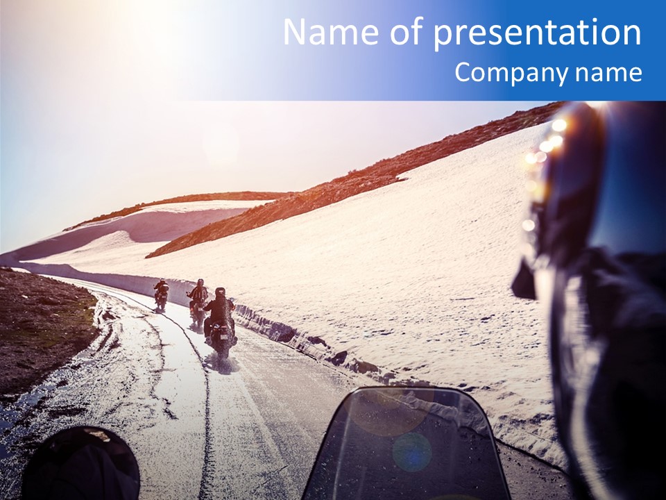 Recreation Bikes Snow PowerPoint Template