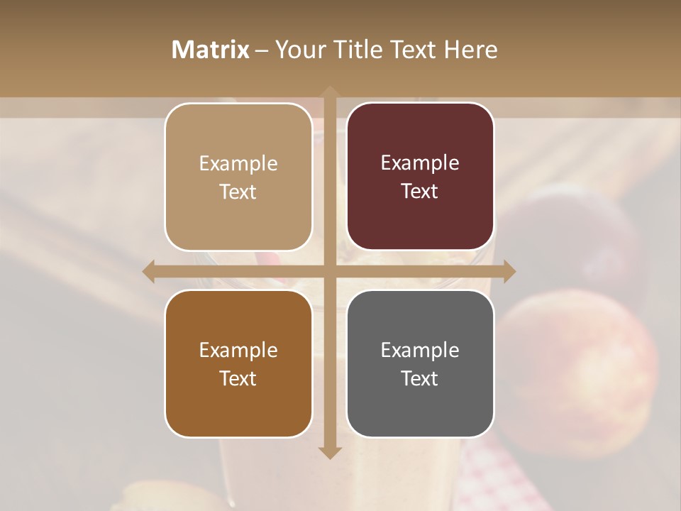 Nobody Drinking Straw Peach PowerPoint Template