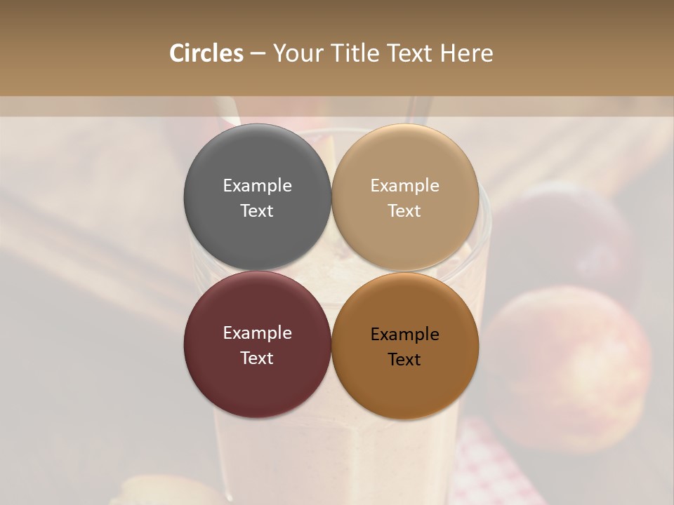 Nobody Drinking Straw Peach PowerPoint Template