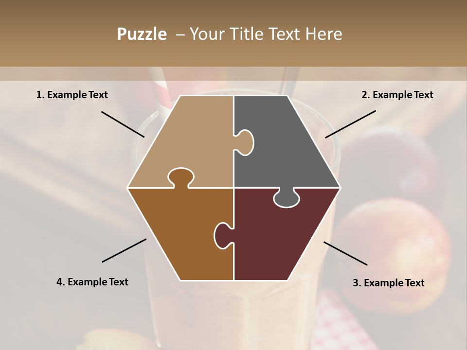 Nobody Drinking Straw Peach PowerPoint Template