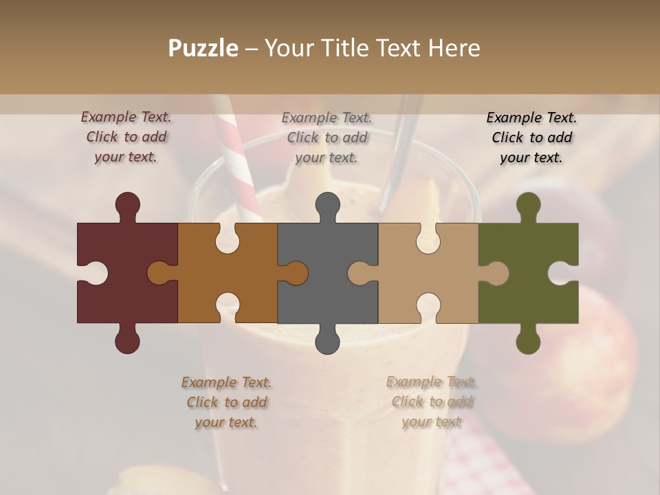 Nobody Drinking Straw Peach PowerPoint Template